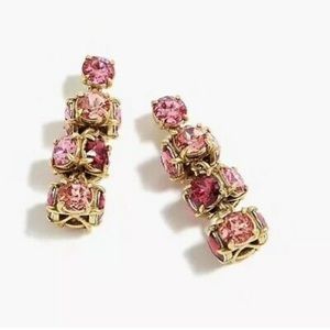 NWT J.Crew Twisted Crystal Drop Earrings